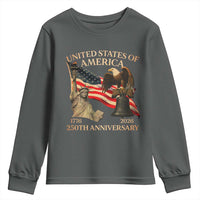 America's 250th Anniversary Youth Sweatshirt United States Of America 250th Independence Day Freedom - Wonder Print Shop