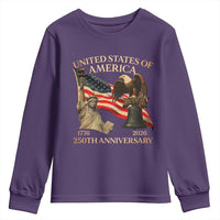 America's 250th Anniversary Youth Sweatshirt United States Of America 250th Independence Day Freedom - Wonder Print Shop