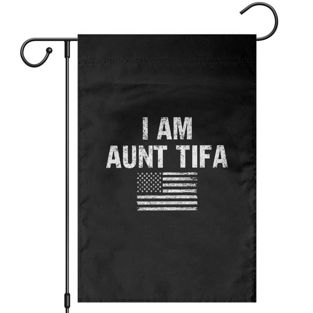 Funny I Am Aunt Tifa Garden Flag Political Satire Vintage American Flag - Wonder Print Shop