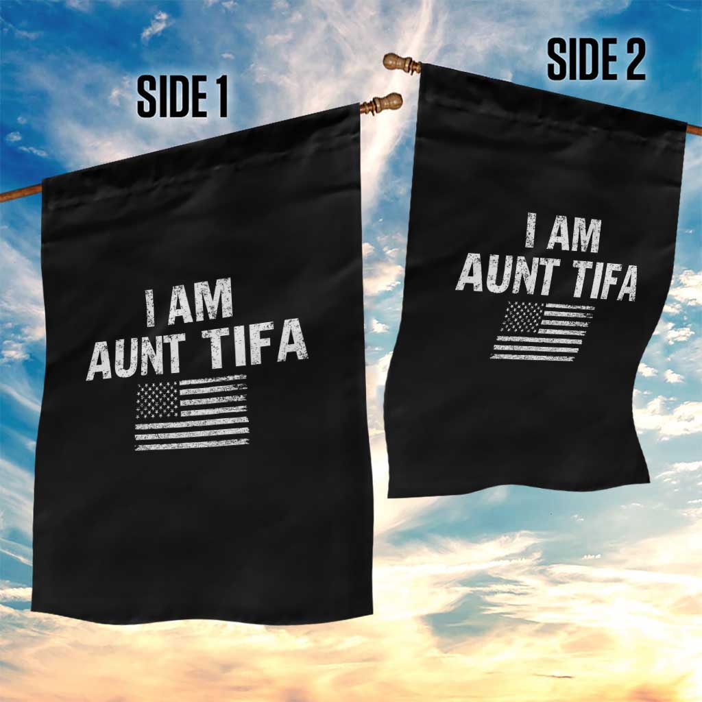 Funny I Am Aunt Tifa Garden Flag Political Satire Vintage American Flag - Wonder Print Shop