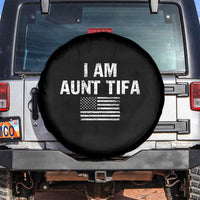 Funny I Am Aunt Tifa Spare Tire Cover Political Satire Vintage American Flag - Wonder Print Shop