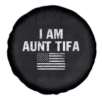 Funny I Am Aunt Tifa Spare Tire Cover Political Satire Vintage American Flag - Wonder Print Shop