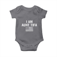 Funny I Am Aunt Tifa Baby Onesie Political Satire Vintage American Flag - Wonder Print Shop