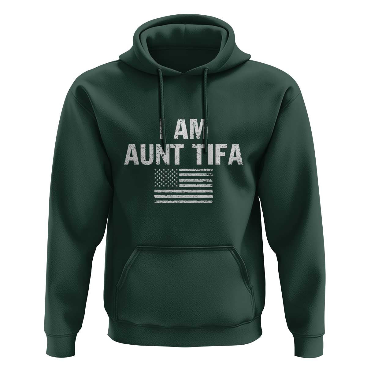 Funny I Am Aunt Tifa Hoodie Political Satire Vintage American Flag - Wonder Print Shop