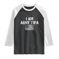 Funny I Am Aunt Tifa Raglan Shirt Political Satire Vintage American Flag - Wonder Print Shop
