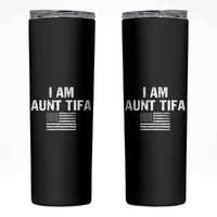 Funny I Am Aunt Tifa Skinny Tumbler Political Satire Vintage American Flag - Wonder Print Shop