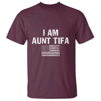 Funny I Am Aunt Tifa T Shirt Political Satire Vintage American Flag - Wonder Print Shop