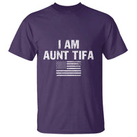 Funny I Am Aunt Tifa T Shirt Political Satire Vintage American Flag - Wonder Print Shop