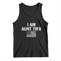 Funny I Am Aunt Tifa Tank Top Political Satire Vintage American Flag - Wonder Print Shop