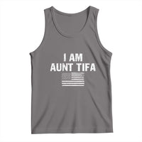 Funny I Am Aunt Tifa Tank Top Political Satire Vintage American Flag - Wonder Print Shop