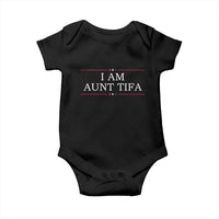 Funny I Am Aunt Tifa Baby Onesie Political Satire Stars And Stripes - Wonder Print Shop