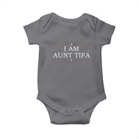 Funny I Am Aunt Tifa Baby Onesie Political Satire Stars And Stripes - Wonder Print Shop