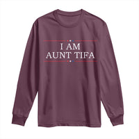 Funny I Am Aunt Tifa Long Sleeve Shirt Political Satire Stars And Stripes - Wonder Print Shop