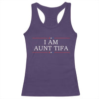 Funny I Am Aunt Tifa Racerback Tank Top Political Satire Stars And Stripes - Wonder Print Shop
