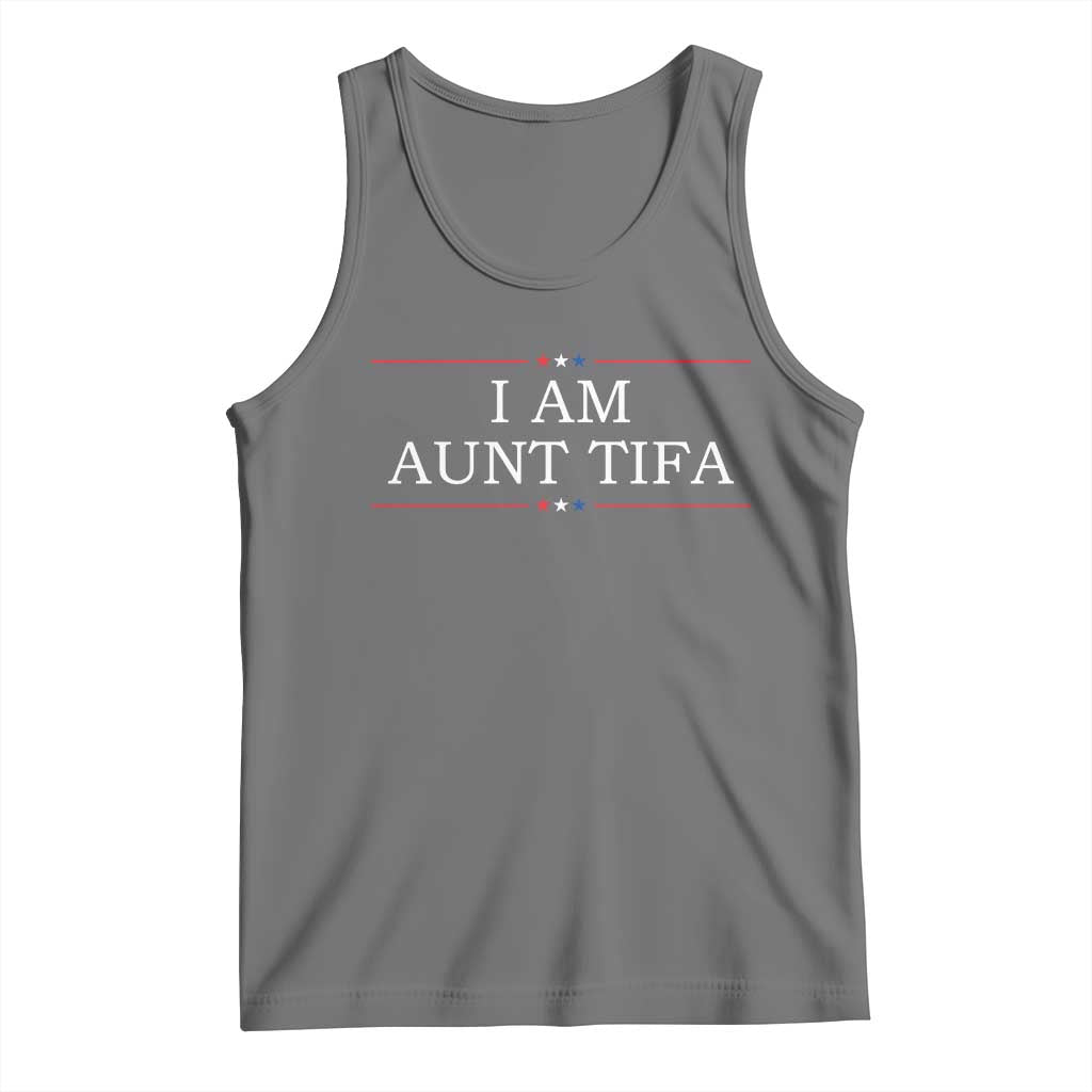 Funny I Am Aunt Tifa Tank Top Political Satire Stars And Stripes - Wonder Print Shop