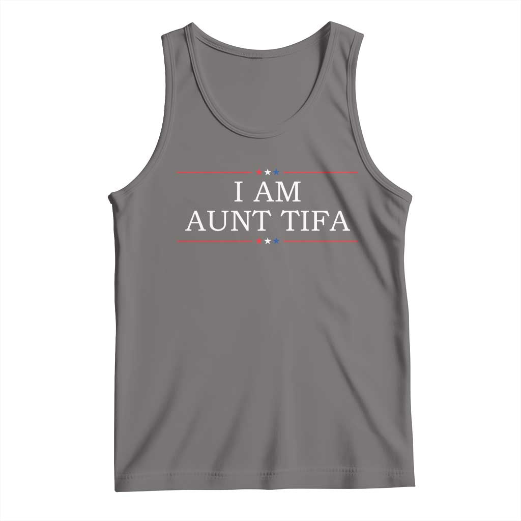 Funny I Am Aunt Tifa Tank Top Political Satire Stars And Stripes - Wonder Print Shop