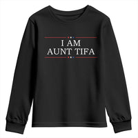 Funny I Am Aunt Tifa Youth Sweatshirt Political Satire Stars And Stripes - Wonder Print Shop