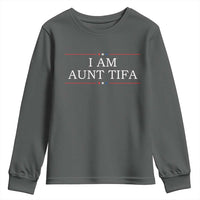 Funny I Am Aunt Tifa Youth Sweatshirt Political Satire Stars And Stripes - Wonder Print Shop
