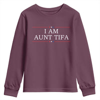 Funny I Am Aunt Tifa Youth Sweatshirt Political Satire Stars And Stripes - Wonder Print Shop