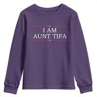 Funny I Am Aunt Tifa Youth Sweatshirt Political Satire Stars And Stripes - Wonder Print Shop