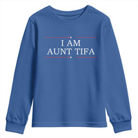 Funny I Am Aunt Tifa Youth Sweatshirt Political Satire Stars And Stripes - Wonder Print Shop