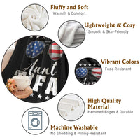 Funny Aunt Tifa Throw Blanket Political Satire American Flag Sunglasses - Wonder Print Shop