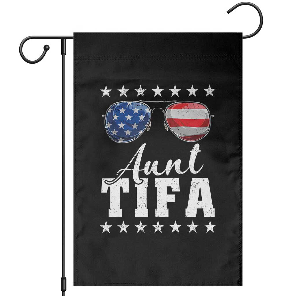 Funny Aunt Tifa Garden Flag Political Satire American Flag Sunglasses - Wonder Print Shop
