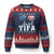 Funny Aunt Tifa Ugly Christmas Sweater Political Satire American Flag Sunglasses - Wonder Print Shop