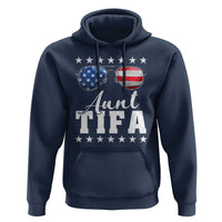 Funny Aunt Tifa Hoodie Political Satire American Flag Sunglasses - Wonder Print Shop