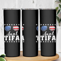Funny Aunt Tifa Skinny Tumbler Political Satire American Flag Sunglasses - Wonder Print Shop