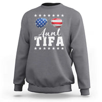 Funny Aunt Tifa Sweatshirt Political Satire American Flag Sunglasses - Wonder Print Shop