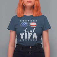 Funny Aunt Tifa T Shirt For Women Political Satire American Flag Sunglasses - Wonder Print Shop