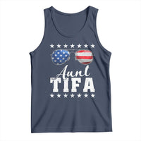 Funny Aunt Tifa Tank Top Political Satire American Flag Sunglasses - Wonder Print Shop