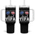 Funny Aunt Tifa Tumbler With Handle Political Satire American Flag Sunglasses - Wonder Print Shop