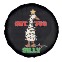Funny Christmas Silly Goose Spare Tire Cover Got Too Silly Goose Pun Humor Xmas Tree - Wonder Print Shop