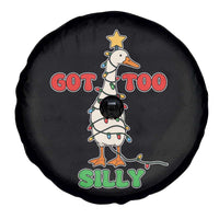 Funny Christmas Silly Goose Spare Tire Cover Got Too Silly Goose Pun Humor Xmas Tree - Wonder Print Shop