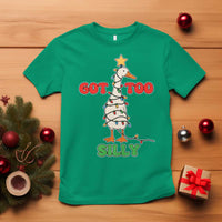 Funny Christmas Silly Goose T Shirt Got Too Silly Goose Pun Humor Xmas Tree - Wonder Print Shop