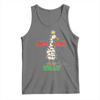 Funny Christmas Silly Goose Tank Top Got Too Silly Goose Pun Humor Xmas Tree - Wonder Print Shop