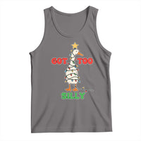 Funny Christmas Silly Goose Tank Top Got Too Silly Goose Pun Humor Xmas Tree - Wonder Print Shop