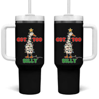 Funny Christmas Silly Goose Tumbler With Handle Got Too Silly Goose Pun Humor Xmas Tree - Wonder Print Shop