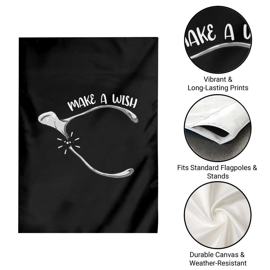 Funny Thanksgiving Turkey Wishbone Garden Flag Make A Wish Chicken Turkey - Wonder Print Shop