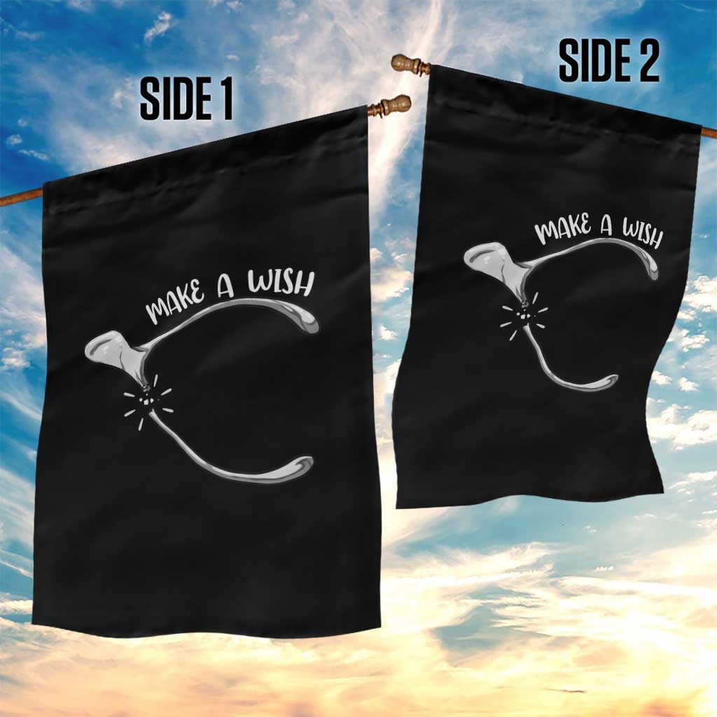 Funny Thanksgiving Turkey Wishbone Garden Flag Make A Wish Chicken Turkey - Wonder Print Shop