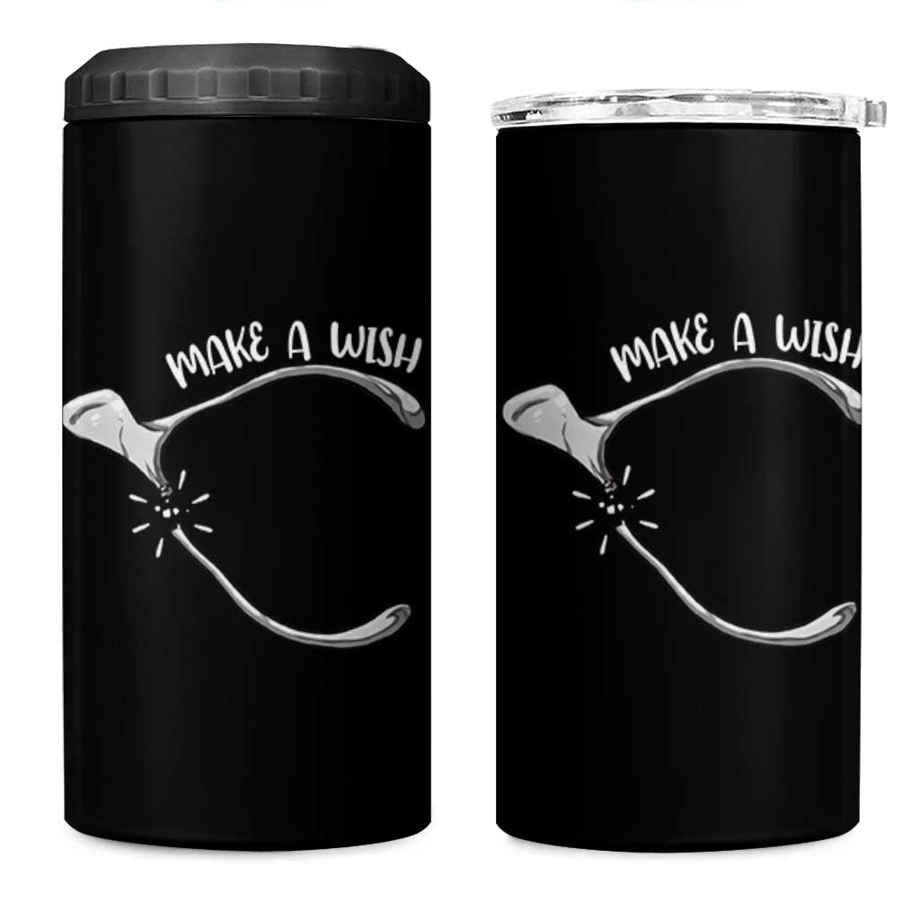 Funny Thanksgiving Turkey Wishbone 4 in 1 Can Cooler Tumbler Make A Wish Chicken Turkey - Wonder Print Shop
