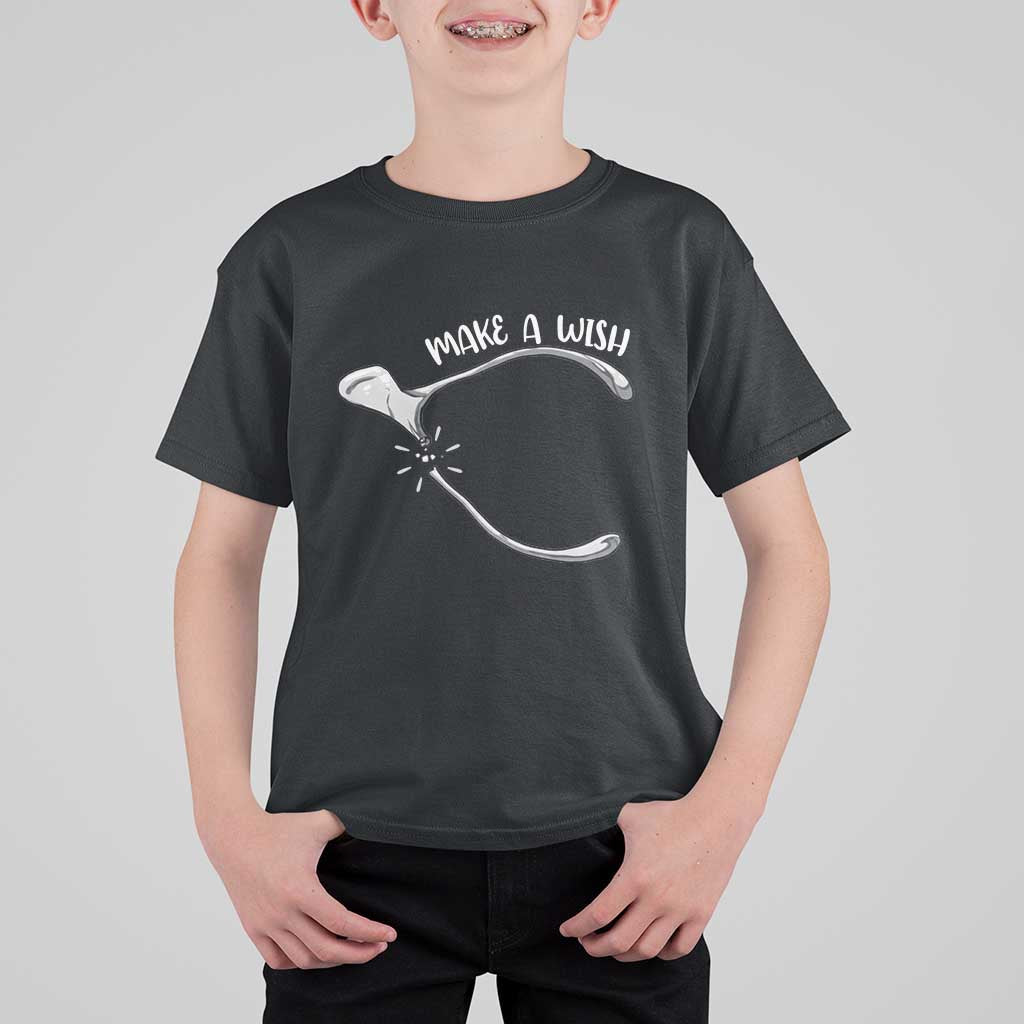 Funny Thanksgiving Turkey Wishbone T Shirt For Kid Make A Wish Chicken Turkey - Wonder Print Shop