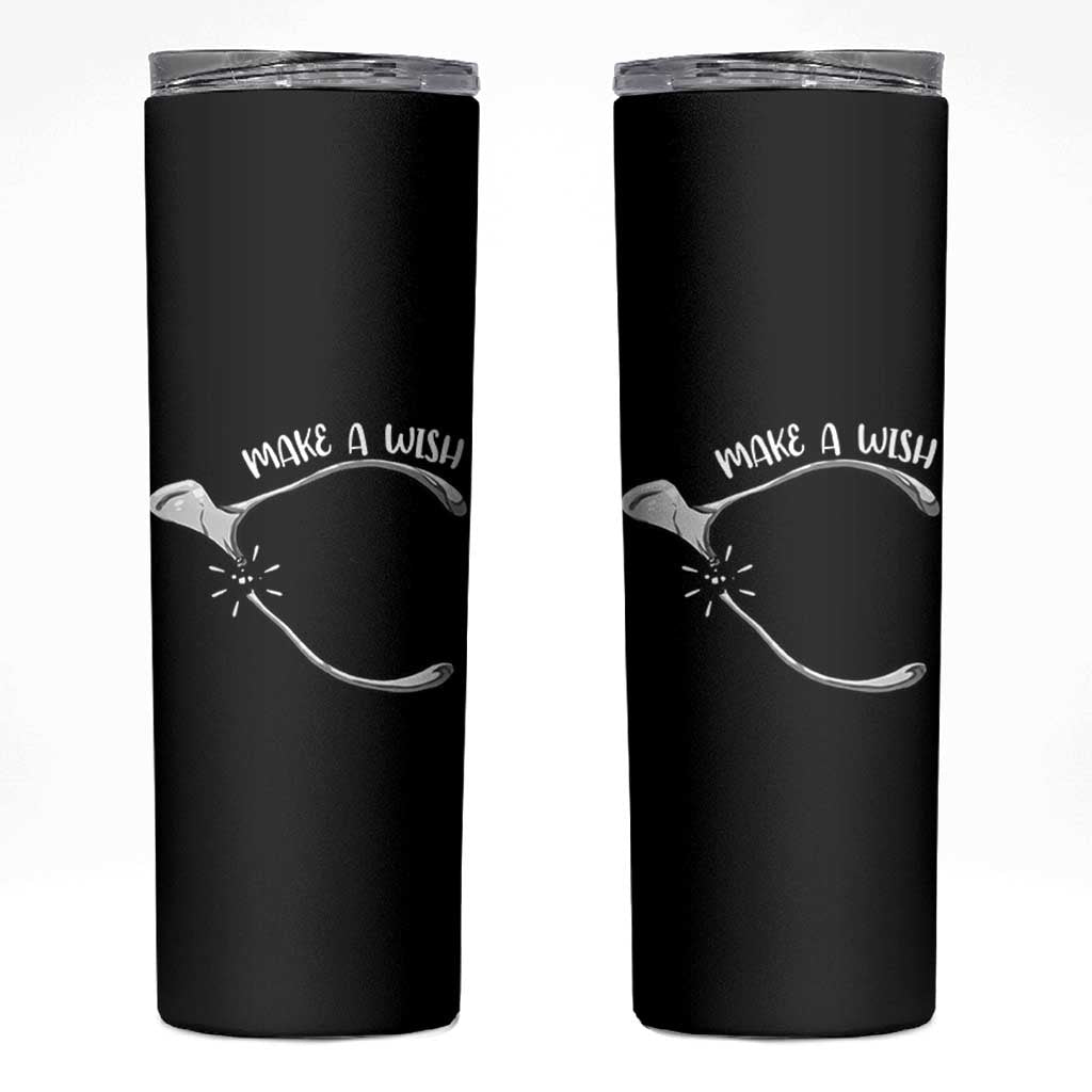 Funny Thanksgiving Turkey Wishbone Skinny Tumbler Make A Wish Chicken Turkey - Wonder Print Shop