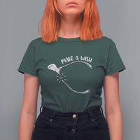 Funny Thanksgiving Turkey Wishbone T Shirt For Women Make A Wish Chicken Turkey - Wonder Print Shop