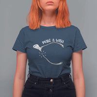 Funny Thanksgiving Turkey Wishbone T Shirt For Women Make A Wish Chicken Turkey - Wonder Print Shop