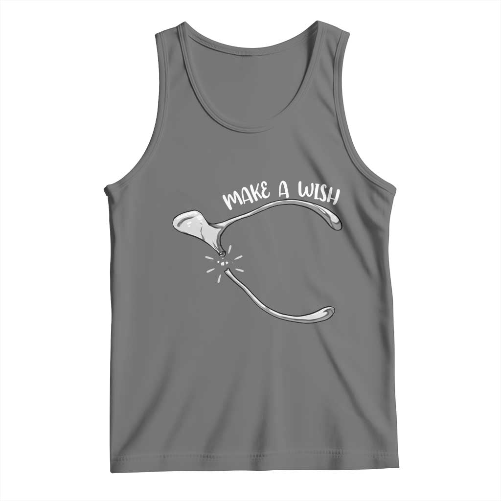 Funny Thanksgiving Turkey Wishbone Tank Top Make A Wish Chicken Turkey - Wonder Print Shop