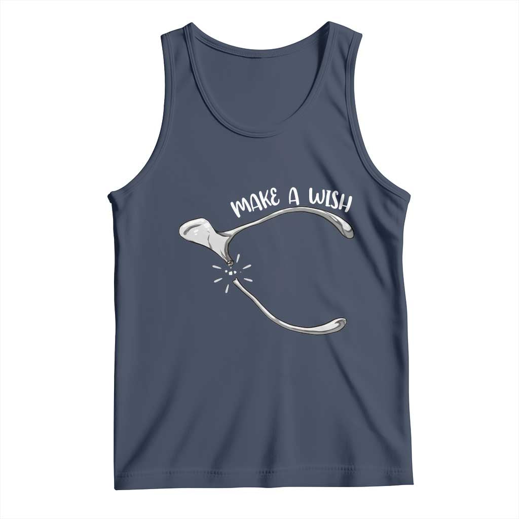 Funny Thanksgiving Turkey Wishbone Tank Top Make A Wish Chicken Turkey - Wonder Print Shop
