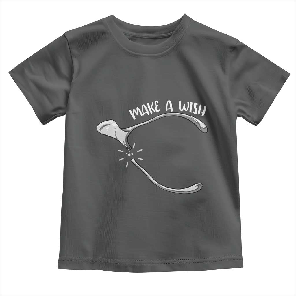 Funny Thanksgiving Turkey Wishbone Toddler T Shirt Make A Wish Chicken Turkey - Wonder Print Shop